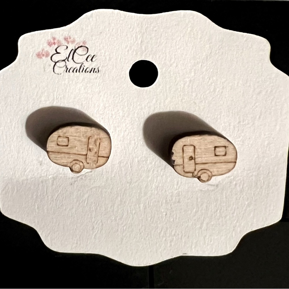Petite Retro Style Camper Stud Earrings